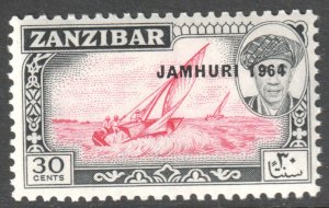 Zanzibar Scott 290 - SG419, 1964 Jamhuri 30c MH*