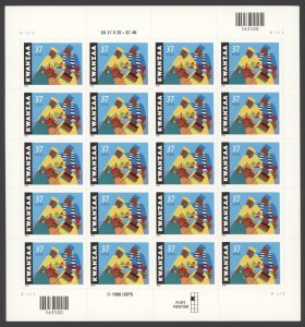 2002 US Scott #3673 Kwanzaa 37¢ Sheet of 20 MNH