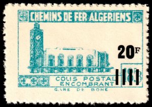 ✔️ALGERIA 1946 - RAILWAY PARCELS TRAINSTATION BONE - M.179Aa MNH  $17.00 [03.16]