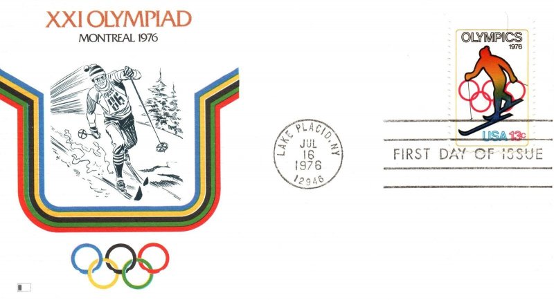 US FIRST DAY COVERS MONTREAL 1976 OLYMPICS XXI BY FLEETWOOD (4 DIFFERENT)