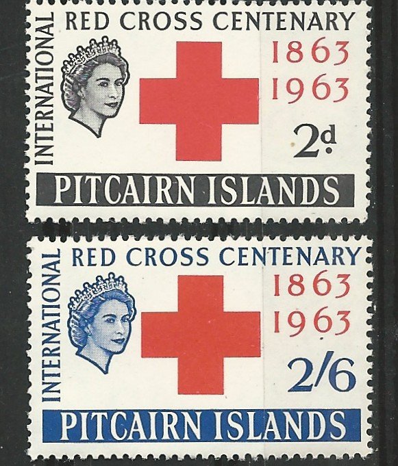 Pitcairn Island # 36-37  Red Cross Centenary   (2) Mint NH