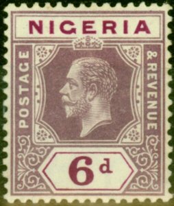 Nigera 1914 6d Dull Purple & Brt Purple SG7 Fine Lightly Mtd Mint