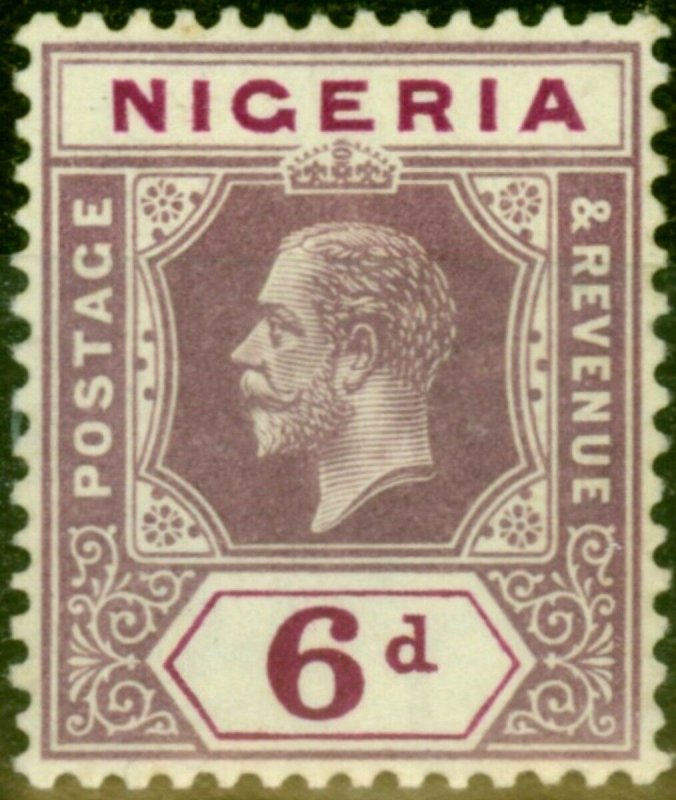 Nigera 1914 6d Dull Purple & Brt Purple SG7 Fine Lightly Mtd Mint