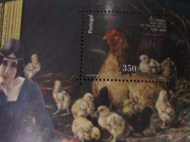 PORTUGAL-2001 LOVELY CHICKEN FAMILY-MNH-S/S VF WE SHIP TO WORLDWIDE LAST ONE