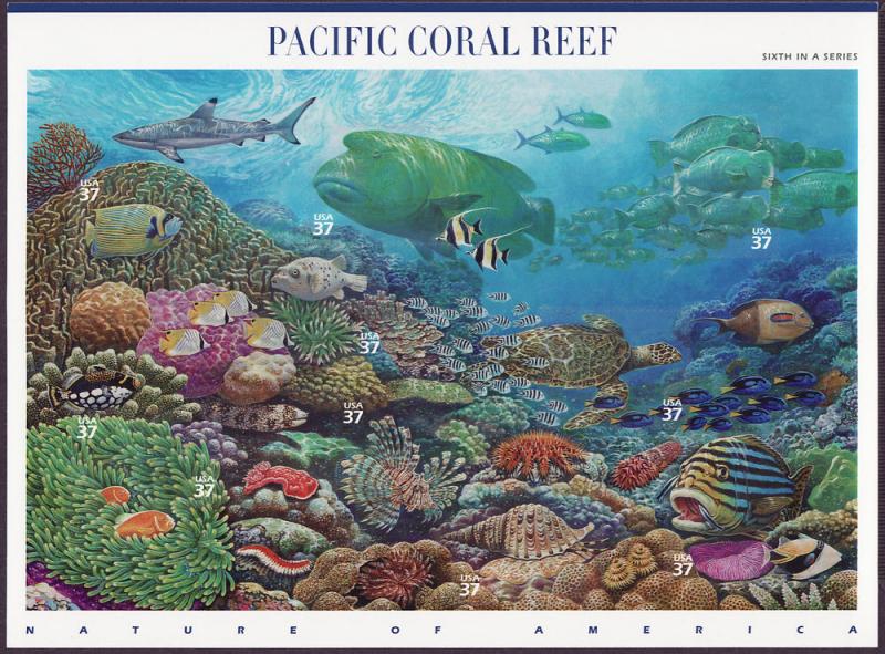 3831 Pacific Coral Reef self-adhesive miniature sheet