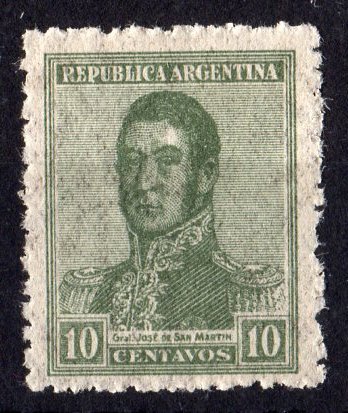 Argentina 1920 Sc#298 General  Jose de San Martin  Single MNH