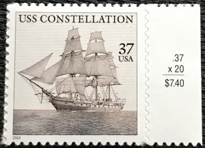 US MNH #3869 Single w/Selvage U. S. S. Constellation SCV $.75 L38