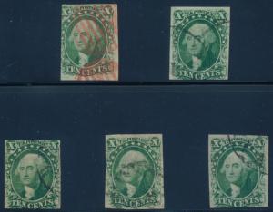 #14 (5) DIFFERENT CANCELS CV $850.00++ BQ9762