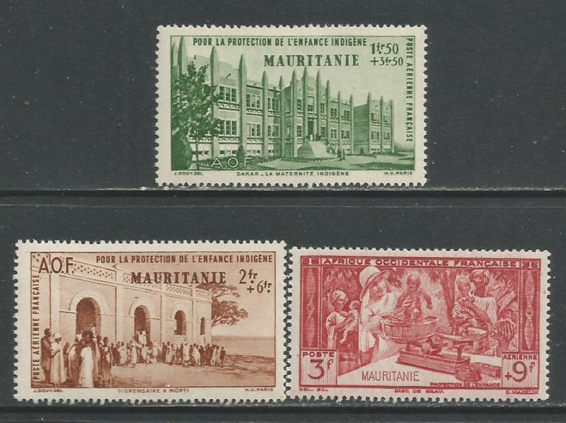 Mauritania   #CB1-3  MLH  (1942)  c.v. $2.40