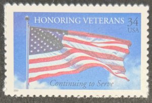 USA, 2001, SC# 3508, Honoring Veterans, MNH, VF