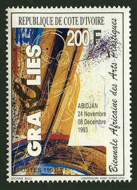 Ivory Coast 948,MNH.Michel 1107. African Biennial of Plastic Arts,1993.