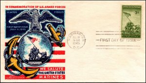 Scott 929 3 Cents Iwo Jima Staehle/Fluegel FDC Unaddressed Cachet Planty 929-20