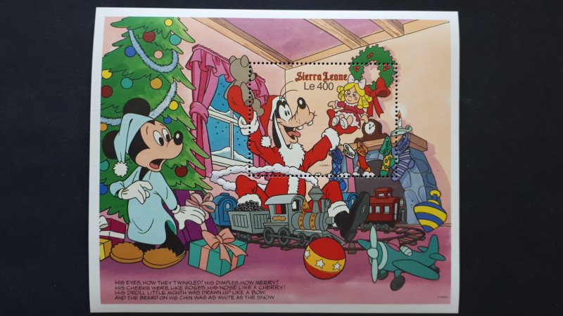 Disney - Sierra Leone 1990. - Christmas ** MNH Complete of 6 x Bl