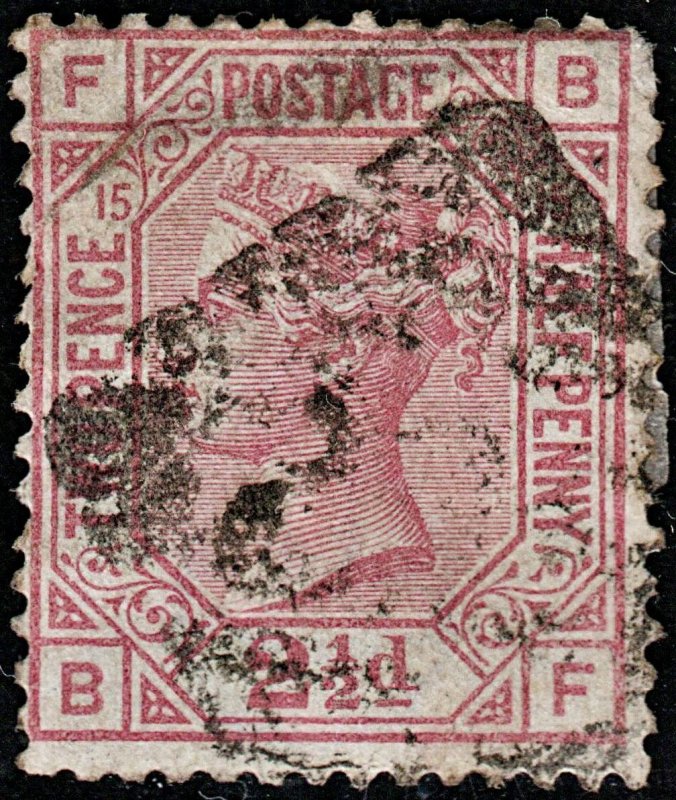 3764 GB: 2½d Rosy mauve 1876. SG141 Sc67 Mi47. Spec J6 BF. Plate 15. Fille...