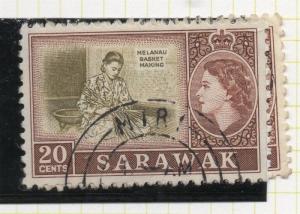 Sarawak 1955 QEII Early Issue MIRI PostmarkUsed 20c. 242340