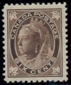 CANADA #71 6¢ brown, og, XLH (virtually NH), PSE Grade 90XF