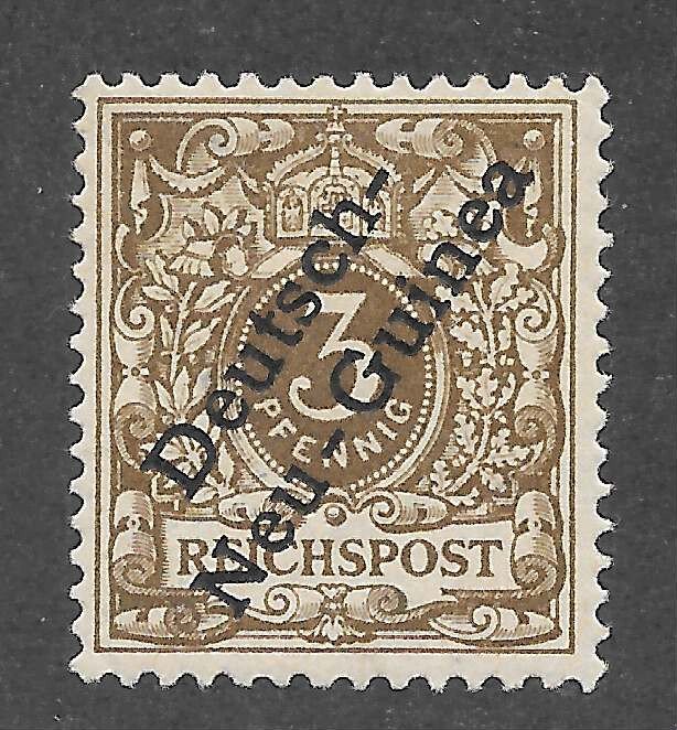 German New Guinea Scott 1 Unused LHOG - 1897 3pf German Overprint - SCV $3.50