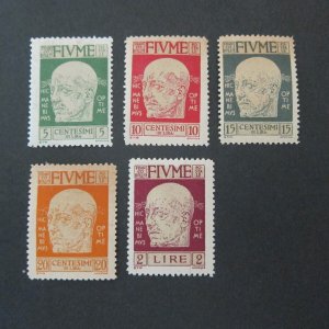 Italy Fiume 1920 Sc 86-89,96 MH