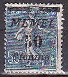 Memel 59 1922 Surcharge MH HR