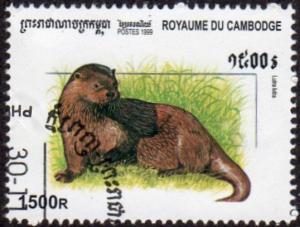 Cambodia 1914 - Cto - 1500r Eurasian Otter (1999)