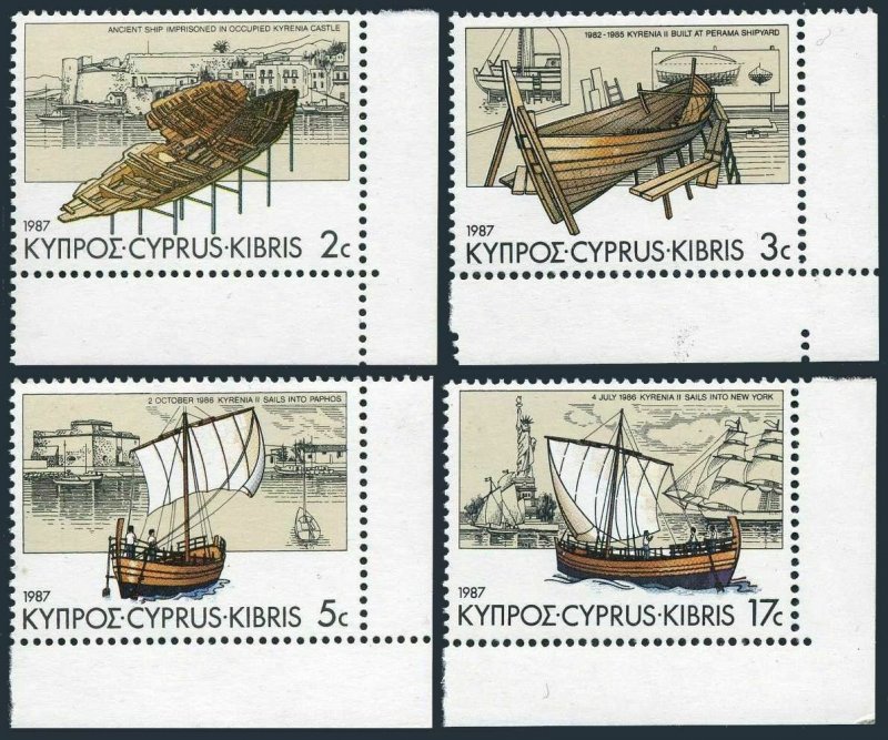 Cyprus 689-692,MNH.Michel 683-686. Ships named Kyrenia,1987.