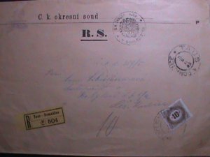 AUSTRIA-1900-J7 123 YEARS OLD DOMAITIC REGISTERED MAIL -OFFICER MAIL COVER VF