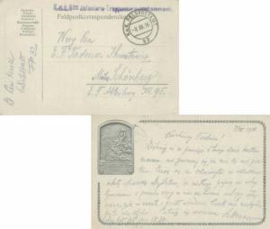 Austria Soldier's Free Mail 1916 K.u.K. Feldpostamt 215 Feldpostcard to Wien....