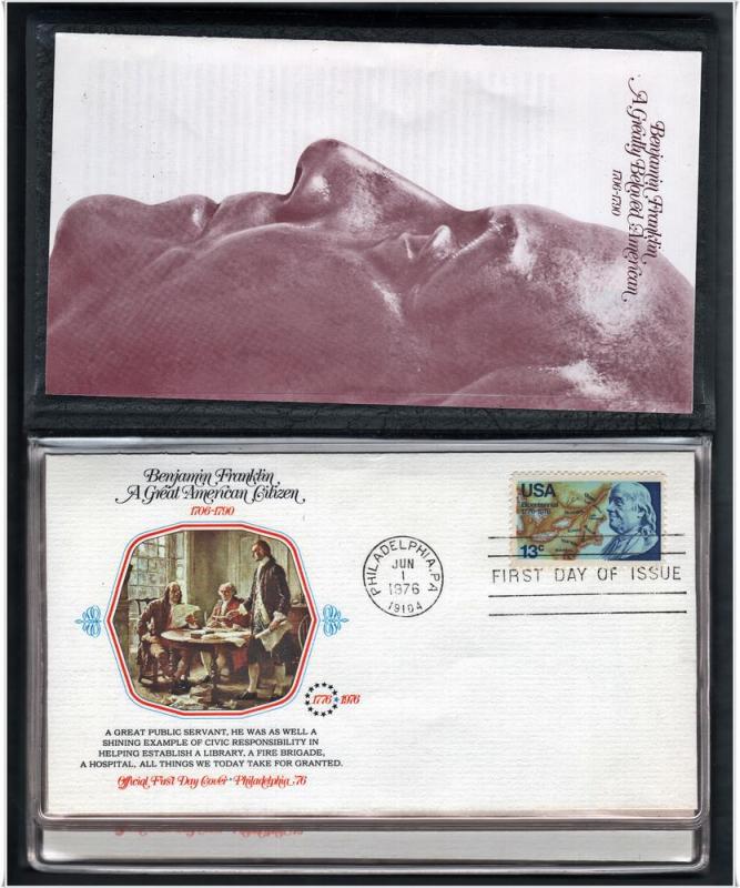 Ben Franklin Bicentennial First Day Covers (1976) Set of Six