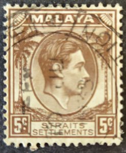 Malaya Straits Settlements 1937 SG281 (Die 1) used 5c.