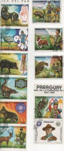 Thematic Stamps Animals - PARAGUAY 1982 SCOUTS/ANIMALS 10v  used