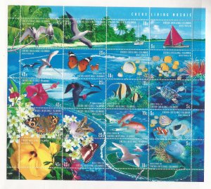 1999 Cocos Islands - Sc331 - MNH VF - Mini Sheet - Flora and Fauna