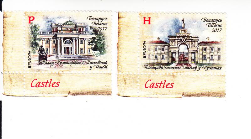 2017 Belarus Castles Europa (2) (Scott 1042-43) MNH