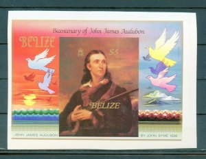 BELIZE BICENTENARY OF JOHN JAMES AUDUBON  IMPERF SOUVENIR SHEET MINT NH