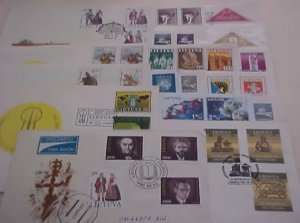 LITHUANIA  20 DIFF. FDC 1990-2008 CACHET 19 ARE UNADRESSED