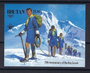 1982 Bhutan Boy Scouts BadenPowell mountain Imperf SS