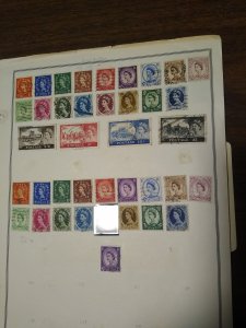 uncatalogued collection on pages Great Britain QEII definitives