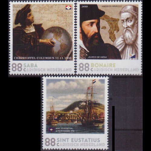 CARIBBEAN NETHERLAND 2016 - Navigators Set of 3 NH