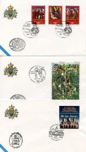 SAN MARINO GROUP OF NINE 1993 OFFICIAL FIRST DAY COVERS 