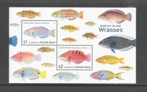 FISH - NORFOLK ISLAND #1141a S/S MNH