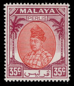 MALAYSIA - Perlis GVI SG22, 35c scarlet & purple, NH MINT.