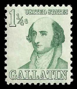 # 1279 MINT NEVER HINGED ALBERT GALLATIN VF+