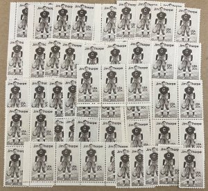 2089   Jim Thorpe -  Athlete, Football  100 MNH  20 c stamps   FV $20.00  1984