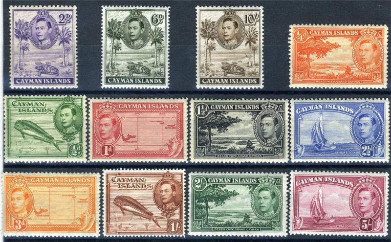 CAYMAN ISLANDS SCOTT# 100-11 SG# 115-26 NO 120a 121a MINT NH/LH AS SHOWN