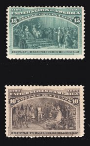 MOMEN: US STAMPS #237-238 MINT OG H LOT #79559*