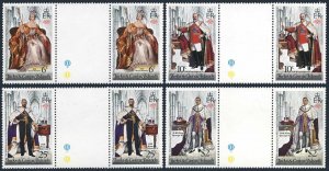 Turks & Caicos 342-345 gutter, MNH. Mi 385-388. QE II coronation, 25th Ann. 1978