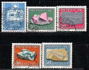 Switzerland Scott # B303 - B307, used