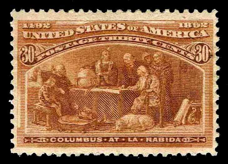 US.#239 .30c Columbian Issue of 1893 - OGXXLH - VF - CV$240.00 (ESP#0200)