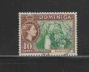 DOMINICA #159 1957 10c MAT MAKING F-VF USED