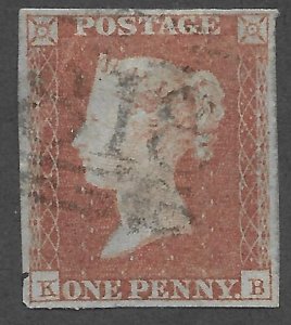 Doyle's_Stamps: Used 1841 Victorian One Penny Bluish Paper Canx, Scott #3