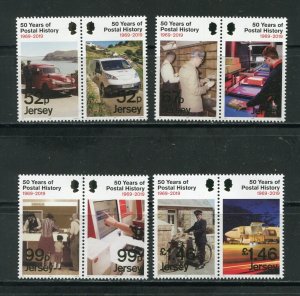 Jersey 273a-2279a 50Years of Postal History Stamp Pairs MNH 2019